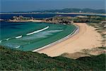 Praia de Foxos, Atlantic-facing beach, Ria de Pontevedra, Galicia, Spain, Europe