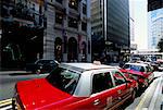 Taxis, Causeway Bay, Hong Kong Island, Hong Kong, Chine, Asie