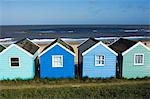 Cabanes de plage, Southwold, Suffolk, Angleterre, Royaume-Uni, Europe