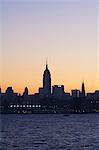 Empire State Building and Midtown Manhattan skyline at sunrise, New York City, New York, United States of America, North America