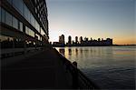 Lower Manhattan skyline from Jersey City across the Hudson River, New York City, New York, United States of America, North America