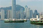 Star Ferries naviguent Victoria Harbour, Hong Kong, Chine, Asie