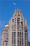 Tribune Tower, gothique, North Michigan Avenue, du Magnificent Mile, Chicago, Illinois, États-Unis d'Amérique, Amérique du Nord