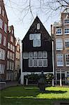 Het Houten Huis, das älteste Haus in Amsterdam, Begijnhof, ein schönen Platz des 17. und 18. Jahrhundert beherbergt, Amsterdam, Niederlande, Europa