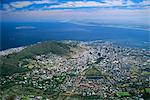 Ville vu de la montagne de la Table, Cape Town, Cape Province, Afrique du Sud, Afrique