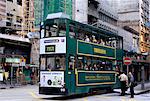 Tram, Sheung Wan, Hong Kong Island, Hong Kong, Chine, Asie