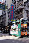 Straßenbahn, Sheung Wan, Hong Kong Island, Hongkong, China, Asien