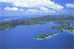 Vue aérienne de la baie des Iles, Nord-Ouest Vanua Balavu, Nord Lau group, Fidji, du Sud Pacifique, Pacifique