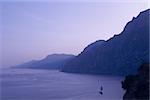 Vue panoramique sur la mer, côte amalfitaine, Campanie, Italie