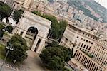 High Angle View of eine Stadtansicht, Piazza Della Vittoria, Genua, Ligurien, Italien