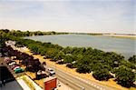 Erhöhte Ansicht eines Sees, in einer Stadt, See Bordeaux, Bordeaux, Aquitaine, Frankreich