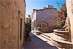 Buildings along an alley, Morelia, Michoacan State, Mexico