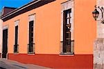 Façade d'un immeuble, maison de la révision budgétaire, Morelia, Etat de Michoacan, Mexique