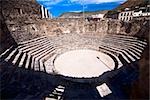 Grand angle Découvre de vieilles ruines d'un amphithéâtre, Real De Catorce, San Luis Potosi, Mexique