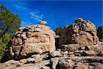 Formations rocheuses dans un paysage, Sierra De Organos, Sombrerete, état de Zacatecas, Mexique