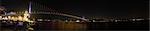 Bosporus bridge at night