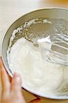 Whisking egg white