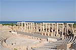 Amphithéâtre, Leptis Magna, UNESCO World Heritage Site, Libye, Afrique du Nord, Afrique