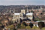 Stadt und Kathedrale von Winchester, Hampshire, England, Vereinigtes Königreich, Europa