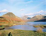 Wastwater with Wasdale Head and Great Gable, Lake District National Park, Cumbria, England, United Kingdom, Europe