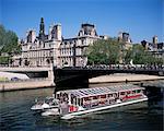 Seineufer und Hotel de Ville, Paris, Frankreich, Europa