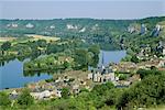 Les Andeleys (Les Andelys) und der Seine, Haute-Normandie (Normandie), Frankreich, Europa