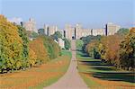 La longue marche et le château de Windsor, Windsor, Berkshire, Angleterre, RU