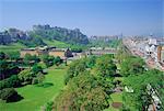 Edinburgh Castle und Gärten, Edinburgh, Lothian, Schottland, Vereinigtes Königreich, Europa