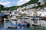 The harbour, Polperro, Cornwall, England, United Kingdom, Europe