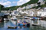 Der Hafen, Polperro, Cornwall, England, Vereinigtes Königreich, Europa