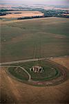 Vue aérienne de Stonehenge, patrimoine mondial de l'UNESCO, la plaine de Salisbury, Wiltshire, Angleterre, Royaume-Uni, Europe