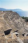 Le grec du vie siècle de style théâtre de Psellos, Kas (Antiphellus), Anatolie, Turquie, Asie mineure, Eurasie