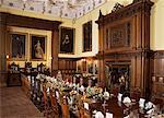 Dining room set for private dinner, Glamis Castle, Highland region, Scotland, United Kingdom, Europe