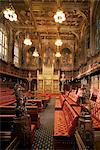 The Lords Chamber, House of Lords, Houses of Parliament, Westminster, London, England, United Kingdom, Europe