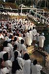 Ceremony of mass baptism into Christianity in the Sea of Galilee at Yardent, Israel, Middle East