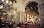 Interior of the Omayad (Umayyad) Mosque, Damascus, Syria, Middle East