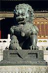 Bronze lion statue, cité interdite, Beijing, Chine, Asie