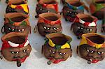 Traditional colourful pottery characters, Cuba, West Indies, Central America