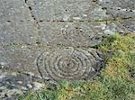 Tasse und Ring Schnitzereien am Achinabreck, wo der größte Cluster der prähistorischen Cup und Ring Schnitzereien in Großbritannien ermittelt wurden, Kilmartin Glen, Argyll and Bute, Schottland, Vereinigtes Königreich, Europa