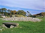 Nether Largie Sud Cairne, cairn funéraire, partie du Néolithique et cimetière de linéaire de l'âge du Bronze, Kilmartin Glen, Argyll and Bute, Ecosse, Royaume-Uni, Europe