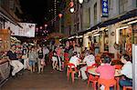 Pagode rue étals de boutiques et cafés de la rue vendant des produits chinois dans la nuit, un quartier commerçant populaire pour les habitants et les touristes, Chinatown, Outram, Singapour, Asie du sud-est, Asie
