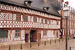 Tourist Office and art exhibition venue in Maison Henri IV, dating from 1540, St. Valery en Caux, Haute Normandie (Normandy), France, Europe