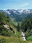 Vue de Vall Incles et El Siscaro, ravin de Riu de Cabana Sorda, Vall Incles, Soldeu, Andorre, Europe