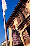 Sherpa woman, Gapchu monastery, Solu Khumbu, Nepal