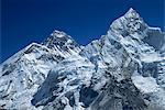 Schneebedeckte Gipfel des Mount Everest, gesehen vom Kala Pattar, Himalaya-Berge, Nepal, Asien