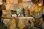 Selling lace, Souq al-Hamidiyya, Old City's main covered market, Damascus, Syria, Middle East