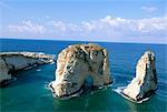Rock arches, Beirut, Lebanon, Mediterranean Sea, Middle East