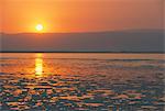 Sunset on the Dead Sea, Jordan, Middle East