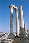 Citadel columns, Amman, Jordan, Middle East