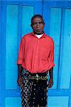 Man in red shirt in Bajawa, Flores, Indonesia, Southeast Asia, Asia